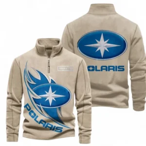 Automobile Fans Gift Half Zip Stand Up Collar Hoodie, Sweatshirt Exclusive Logo CAR501090625243-Light Khaki