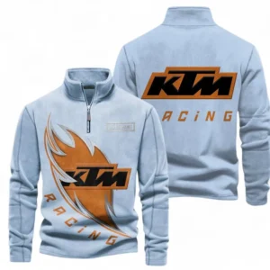 Automobile Fans Gift Half Zip Stand Up Collar Hoodie, Sweatshirt Exclusive Logo CAR501090625253-Light Blue