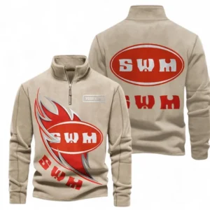 Automobile Fans Gift Half Zip Stand Up Collar Hoodie, Sweatshirt Exclusive Logo CAR501090625254-Light Khaki