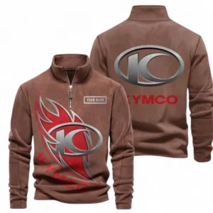 Automobile Fans Gift Half Zip Stand Up Collar Hoodie, Sweatshirt Exclusive Logo CAR501090625256-Brown