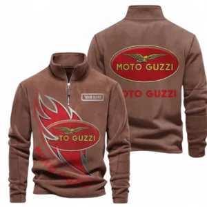 Automobile Fans Gift Half Zip Stand Up Collar Hoodie, Sweatshirt Exclusive Logo CAR501090625258-Brown