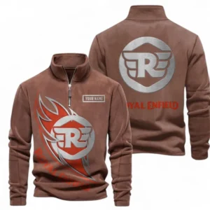 Automobile Fans Gift Half Zip Stand Up Collar Hoodie, Sweatshirt Exclusive Logo CAR501090625259-Brown