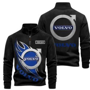 Volvo Fans Gift Half Zip Stand Up Collar Hoodie, Sweatshirt Exclusive Logo CAR502090625339-Black