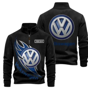 Volkswagen Fans Gift Half Zip Stand Up Collar Hoodie, Sweatshirt Exclusive Logo CAR502090625341-Black