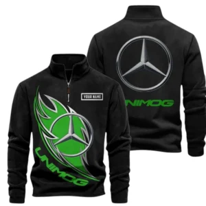 Unimog MB Fans Gift Half Zip Stand Up Collar Hoodie, Sweatshirt Exclusive Logo CAR502090625356-Black
