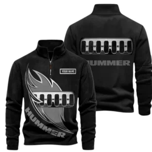 Hummer Fans Gift Half Zip Stand Up Collar Hoodie, Sweatshirt Exclusive Logo CAR502090625357-Black