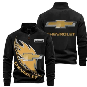 Chevrolet Fans Gift Half Zip Stand Up Collar Hoodie, Sweatshirt Exclusive Logo CAR502090625359-Black