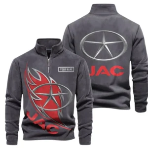 JAC Fans Gift Half Zip Stand Up Collar Hoodie, Sweatshirt Exclusive Logo CAR502090625361-Dark Gray