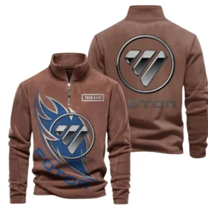 Foton Fans Gift Half Zip Stand Up Collar Hoodie, Sweatshirt Exclusive Logo CAR502090625363-Brown