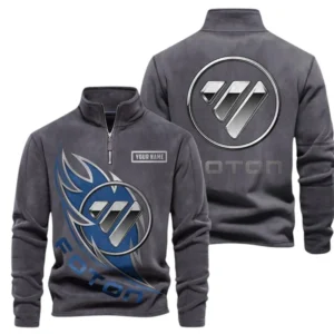 Foton Fans Gift Half Zip Stand Up Collar Hoodie, Sweatshirt Exclusive Logo CAR502090625363-Dark Gray