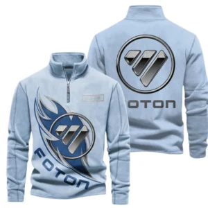 Foton Fans Gift Half Zip Stand Up Collar Hoodie, Sweatshirt Exclusive Logo CAR502090625363-Light Blue