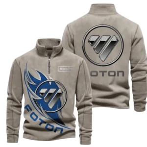 Foton Fans Gift Half Zip Stand Up Collar Hoodie, Sweatshirt Exclusive Logo CAR502090625363-Olive Green