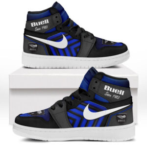 Automobile Fans Gift Air Jordan 1 High, All Over Print Sneakers CAR503090625524-Blue
