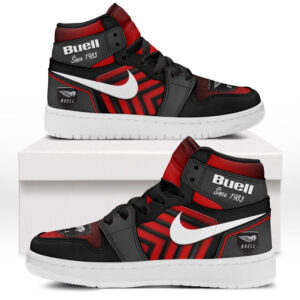 Automobile Fans Gift Air Jordan 1 High, All Over Print Sneakers CAR503090625524-Red