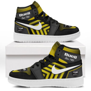 Automobile Fans Gift Air Jordan 1 High, All Over Print Sneakers CAR503090625524-Yellow