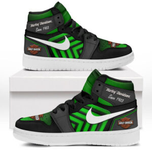 Automobile Fans Gift Air Jordan 1 High, All Over Print Sneakers CAR503090625532-Green