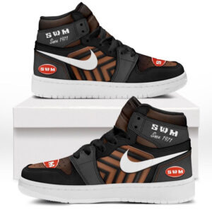 Automobile Fans Gift Air Jordan 1 High, All Over Print Sneakers CAR503090625551-Brown