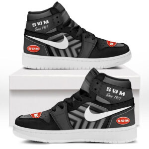 Automobile Fans Gift Air Jordan 1 High, All Over Print Sneakers CAR503090625551-Grey
