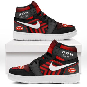 Automobile Fans Gift Air Jordan 1 High, All Over Print Sneakers CAR503090625551-Red