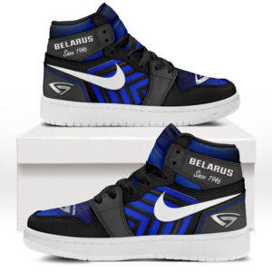 Automobile Fans Gift Air Jordan 1 High, All Over Print Sneakers CAR503090625560-Blue