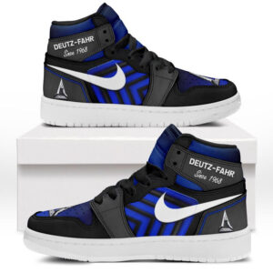 Automobile Fans Gift Air Jordan 1 High, All Over Print Sneakers CAR503090625567-Blue
