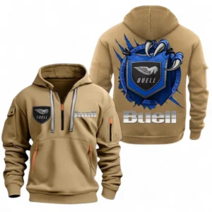 Automobile Fans Gift Hoodie Half Zipper, Hoodie Exclusive Logo CAR504090825795-Khaki