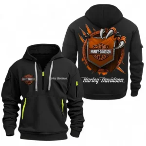 Automobile Fans Gift Hoodie Half Zipper, Hoodie Exclusive Logo CAR504090825802-Black