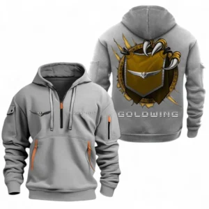 Automobile Fans Gift Hoodie Half Zipper, Hoodie Exclusive Logo CAR504090825804-Grey