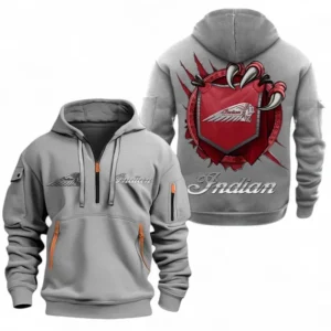Automobile Fans Gift Hoodie Half Zipper, Hoodie Exclusive Logo CAR504090825807-Grey