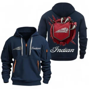 Automobile Fans Gift Hoodie Half Zipper, Hoodie Exclusive Logo CAR504090825807-Navy