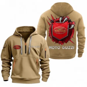 Automobile Fans Gift Hoodie Half Zipper, Hoodie Exclusive Logo CAR504090825811-Khaki