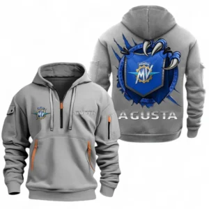 Automobile Fans Gift Hoodie Half Zipper, Hoodie Exclusive Logo CAR504090825812-Grey