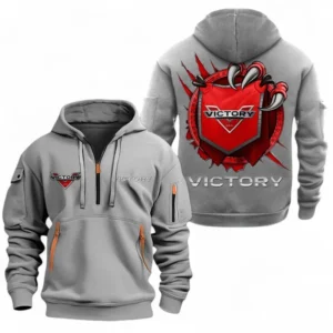 Automobile Fans Gift Hoodie Half Zipper, Hoodie Exclusive Logo CAR504090825822-Grey