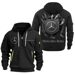 Automobile Fans Gift Hoodie Half Zipper, Hoodie Exclusive Logo CAR504090825865-Black