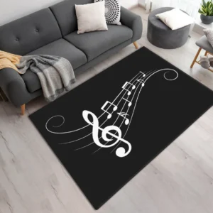 Musical Notes Printed Rug CLE05090425004
