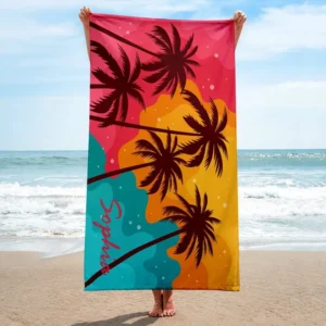 Palm Tree Beach Towel Colorful CLE30090325666