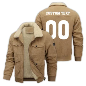 Thickened Corduroy Jacket Custom Name CLE05090425032 - Khaki